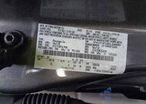 2014 Ford Focus Se z USA, uszkodzony, nr VIN 1FADP3F24EL246889